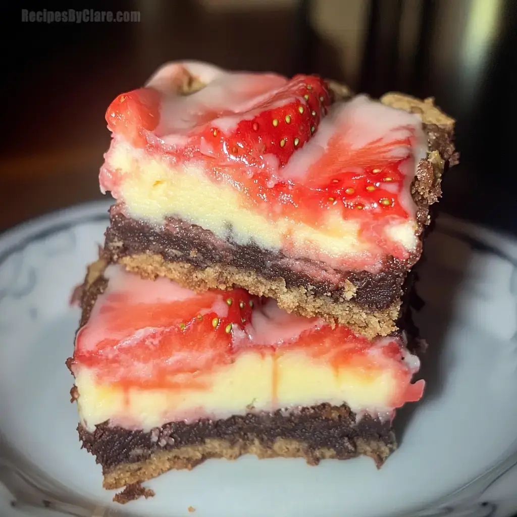 Creamy Strawberry Brownies