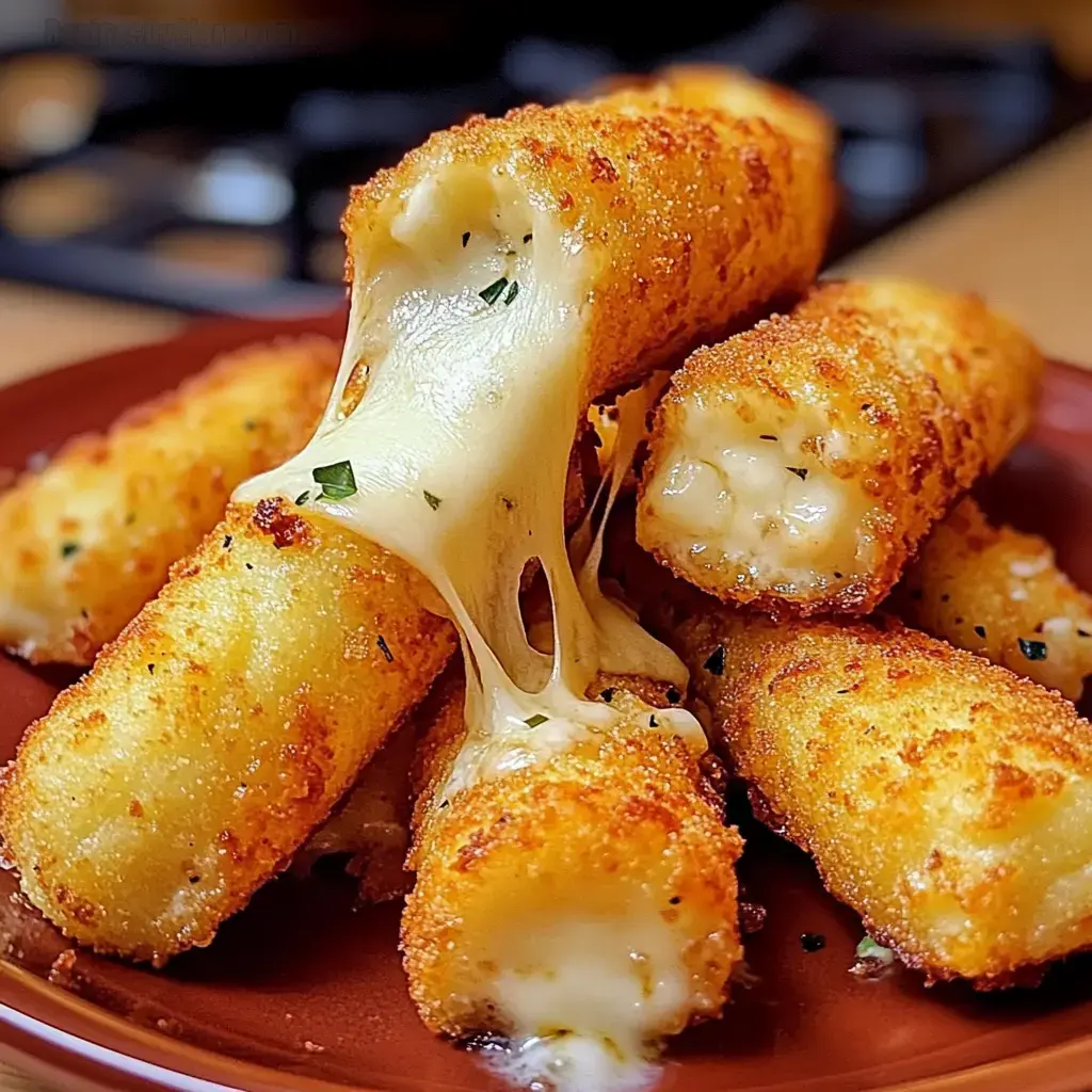 Cheesy Crispy Mozzarella Sticks