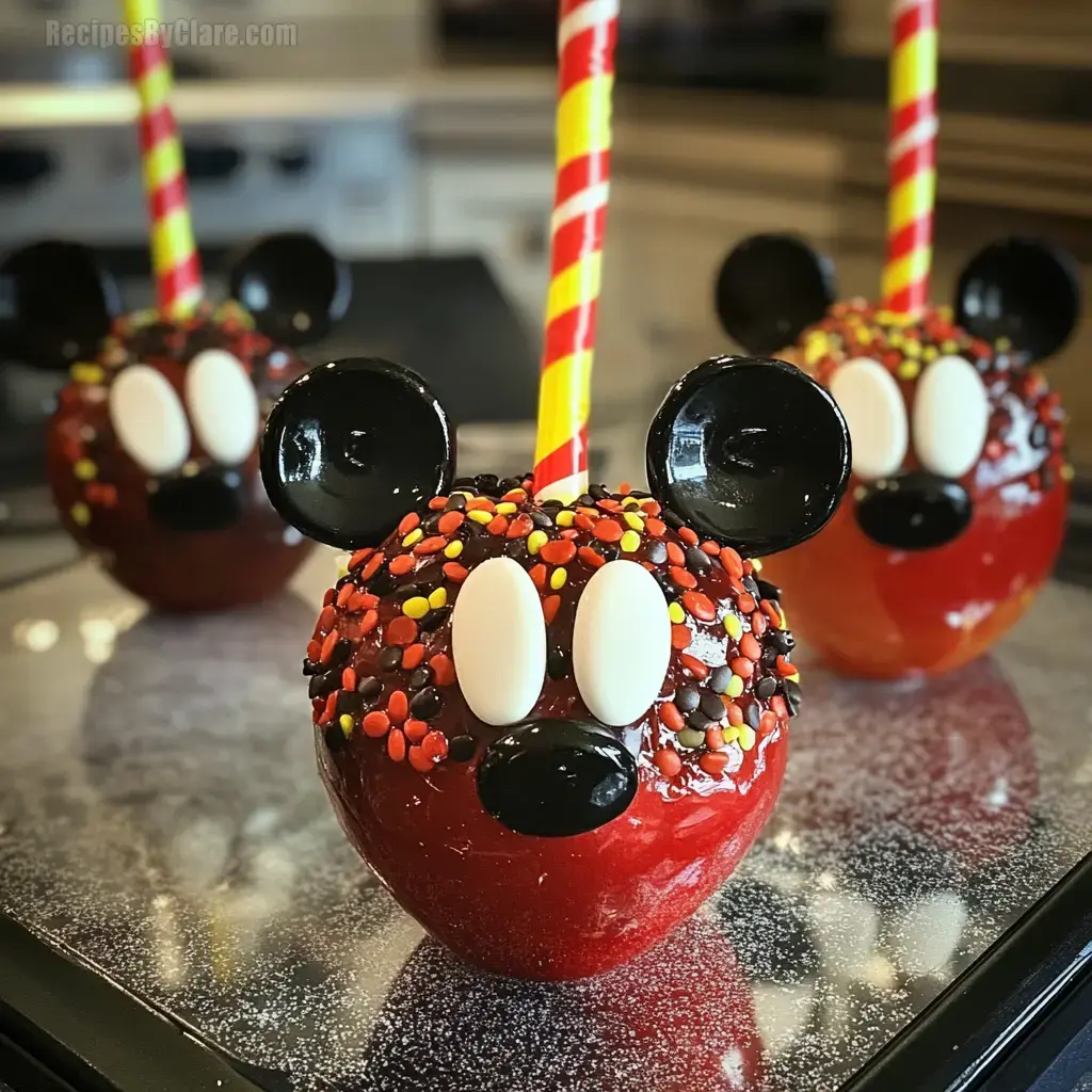 Colorful Mickey Mouse Candy Apples