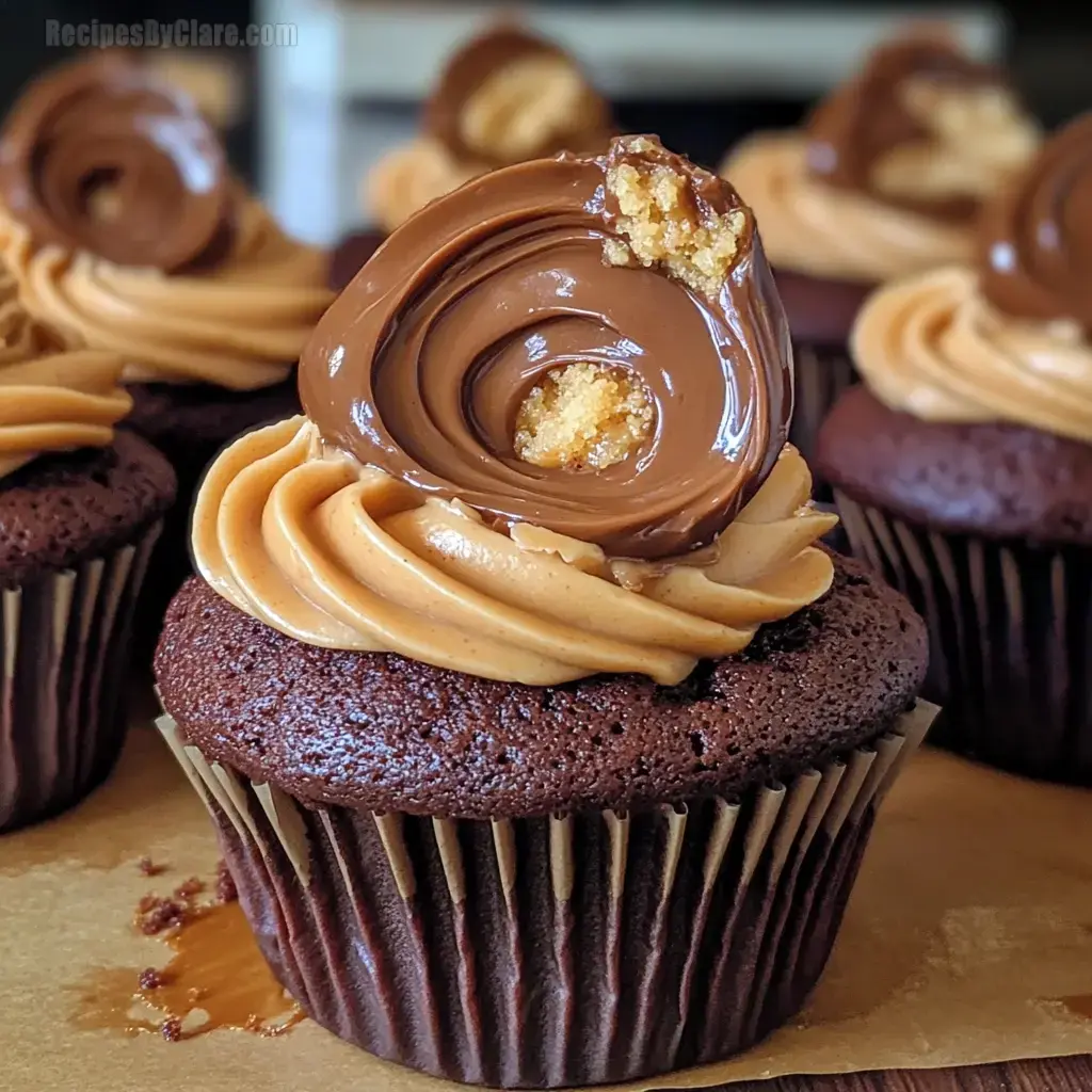 Gooey Chocolate Butter Cupcakes