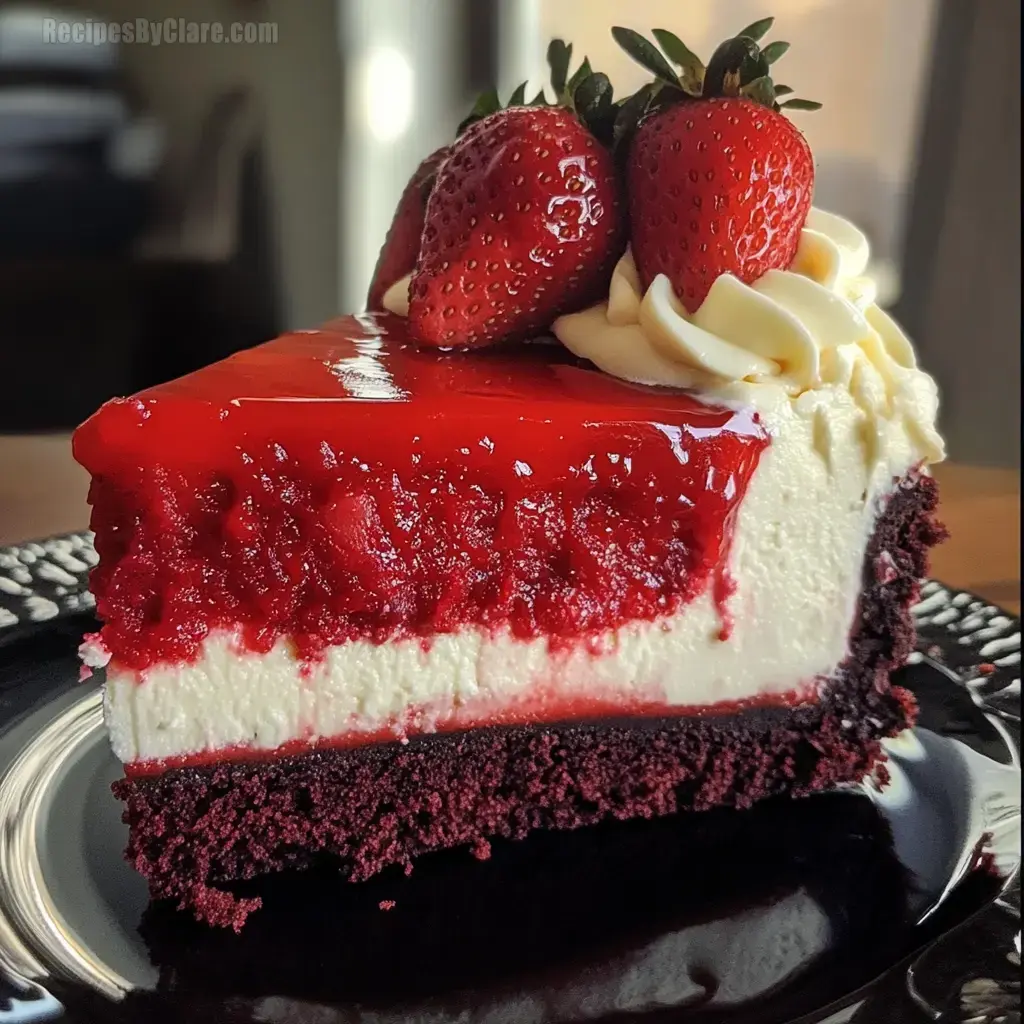 Velvet Strawberry Cheesecake