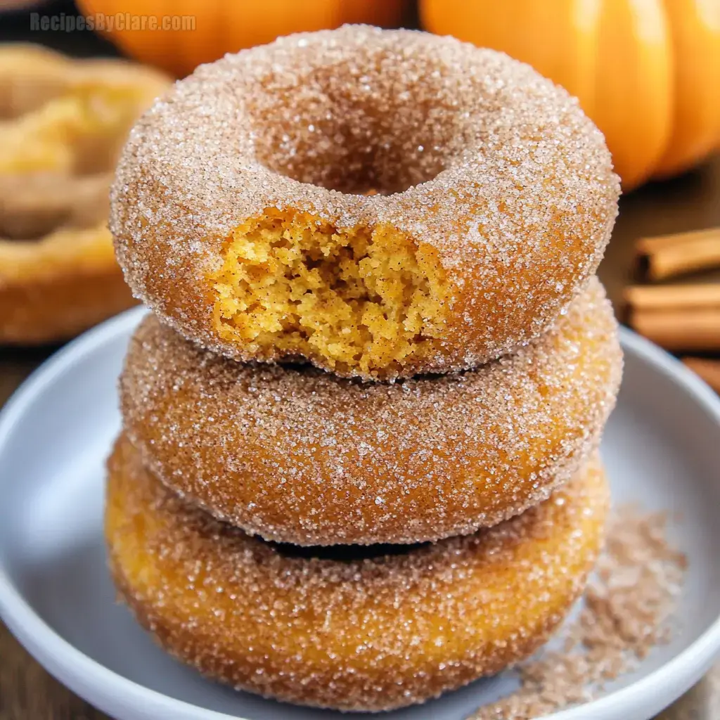 Soft Pumpkin Sugar Donuts