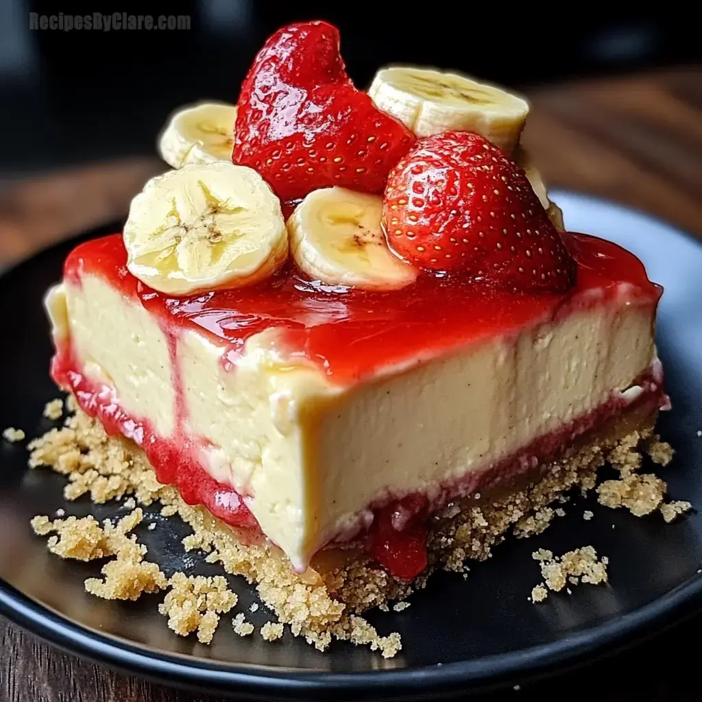 Banana Pudding Strawberry Cheesecake
