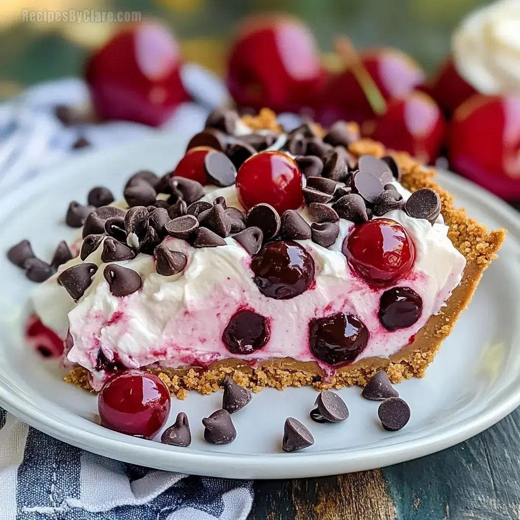 Cherry Chocolate Chip Pie, No-Bake Easy