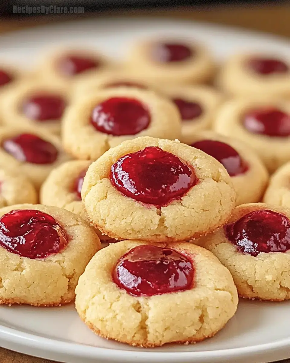 Cherry Thumbprint Cookies