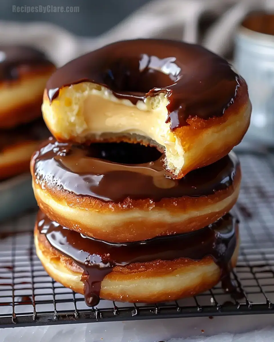 Irresistible Boston Cream Doughnuts