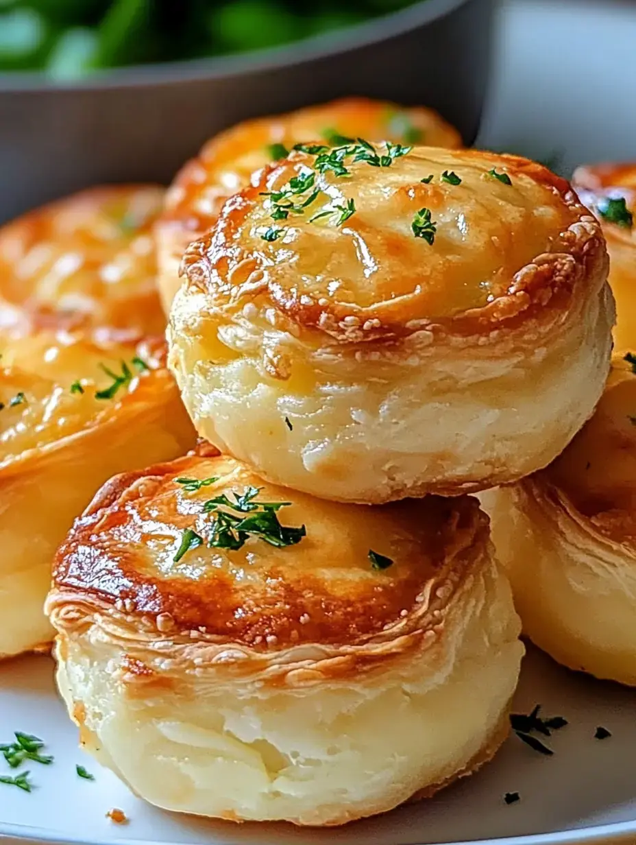 Golden, crispy potato puffs with sprinklings of parsley, ready on a bright plate.