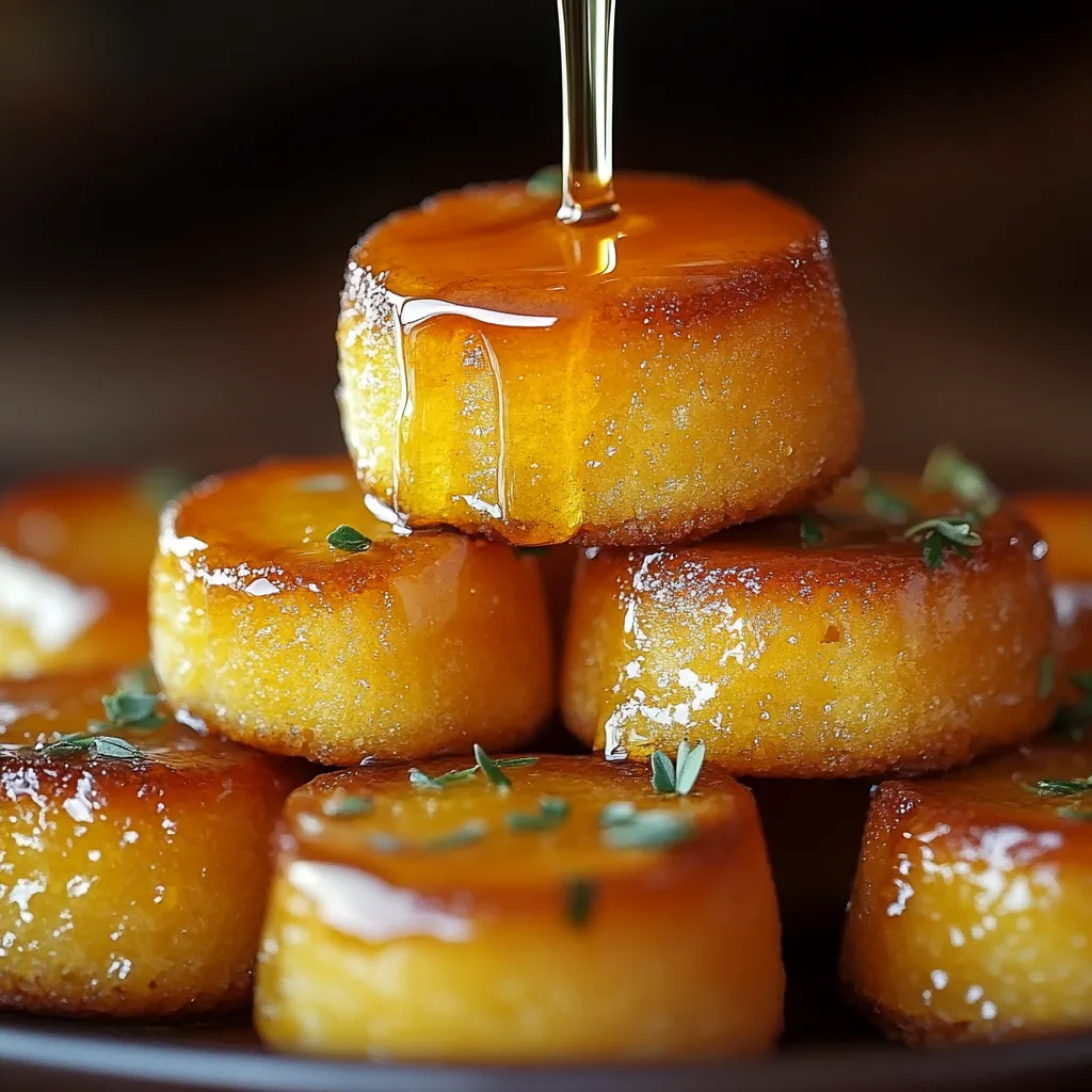 Super Close-Up of Southern-Style Honey Butter Cornbread Poppers