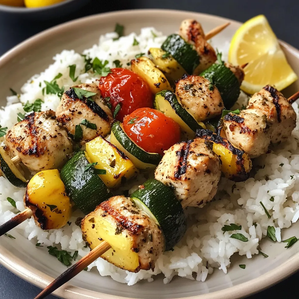Grilled Chicken with Lemon Rice