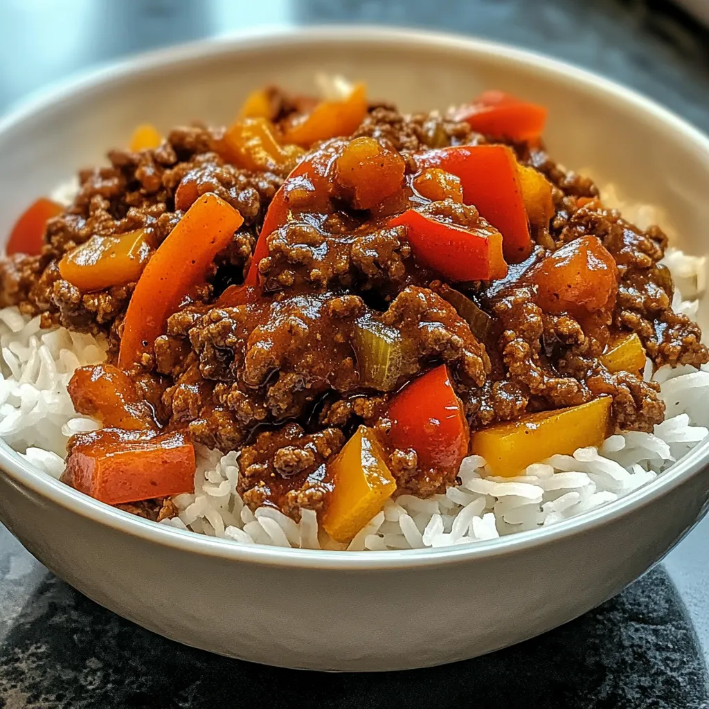 Beef and Pepper Rice Bowl Recipe