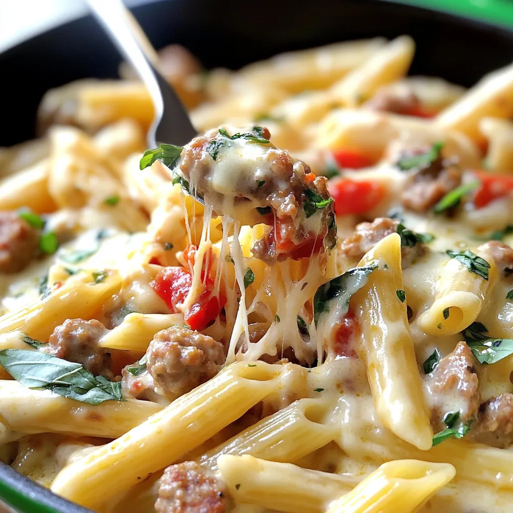 Creamy Tuscan Sausage Pasta Recipe