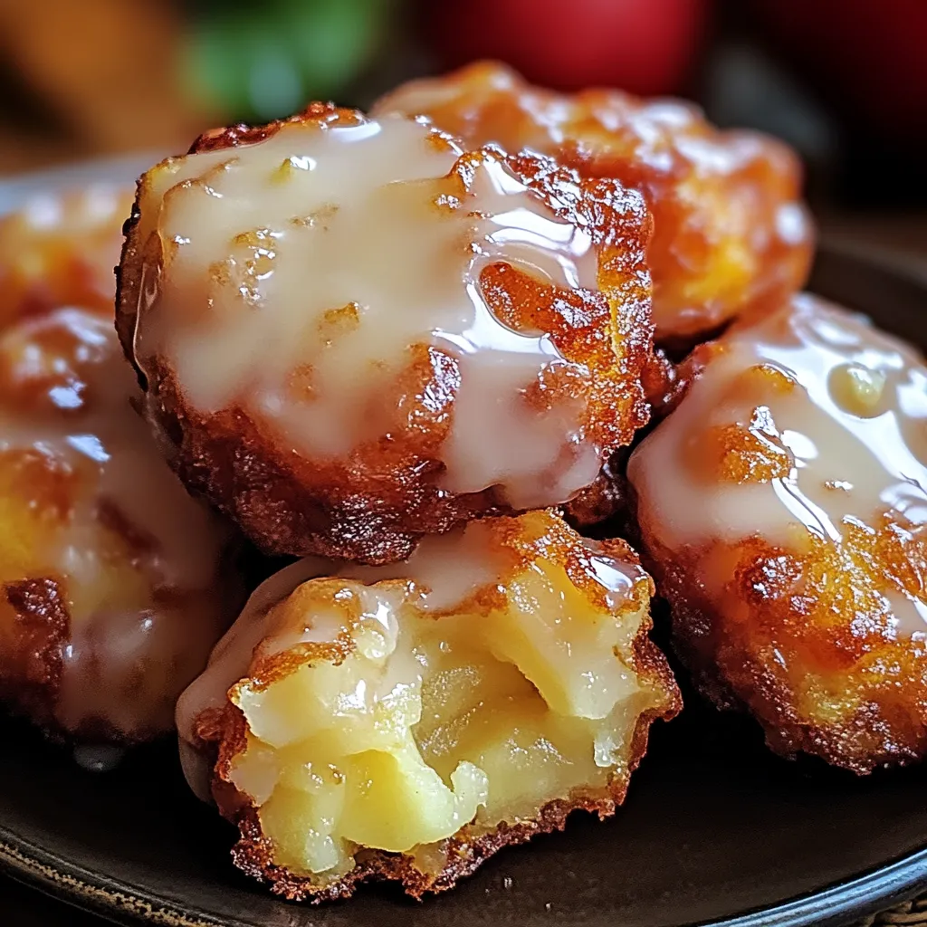Close look at Apple Fritters Baked