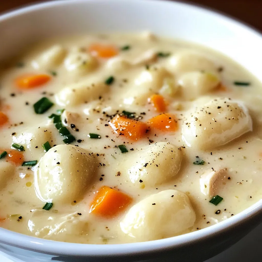 Easy Creamy Chicken Gnocchi Soup