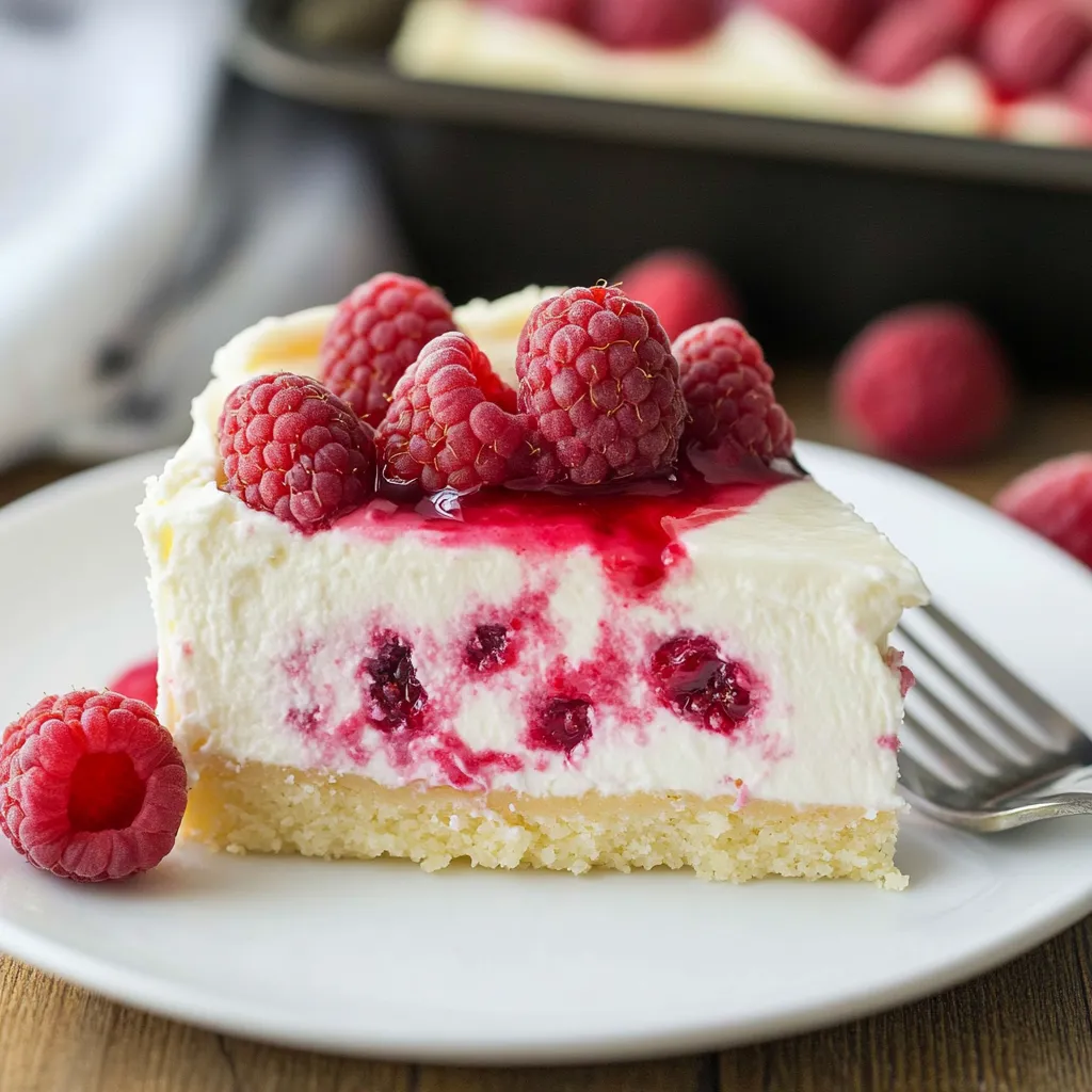 White Chocolate Raspberry Poke Cake Recipe