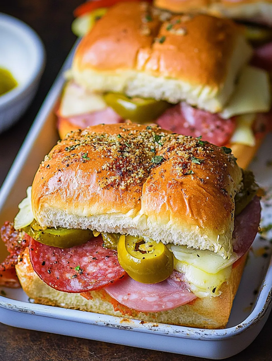 Hot Italian Sub Sliders Dish