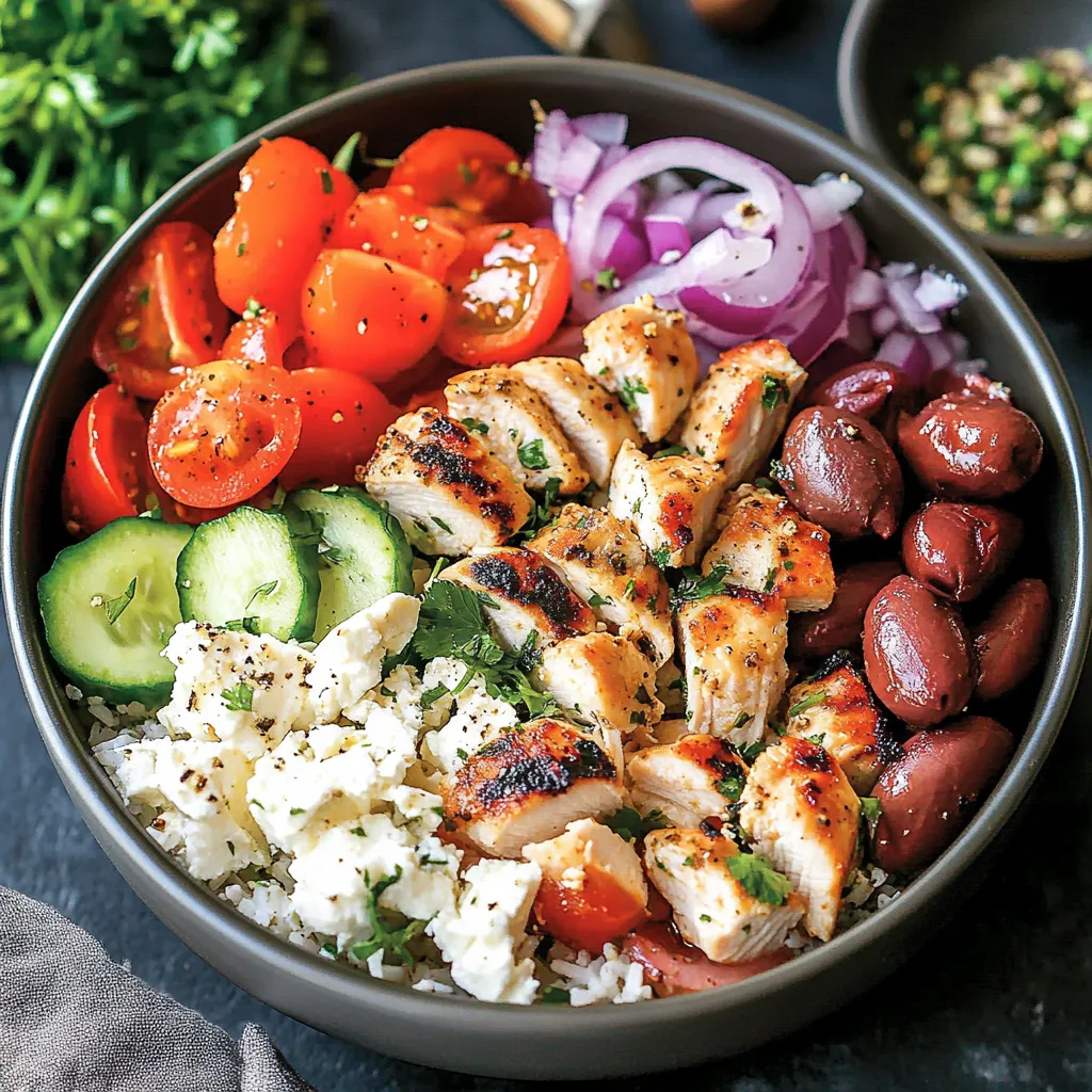 Healthy and Low-Carb Greek Chicken Bowls