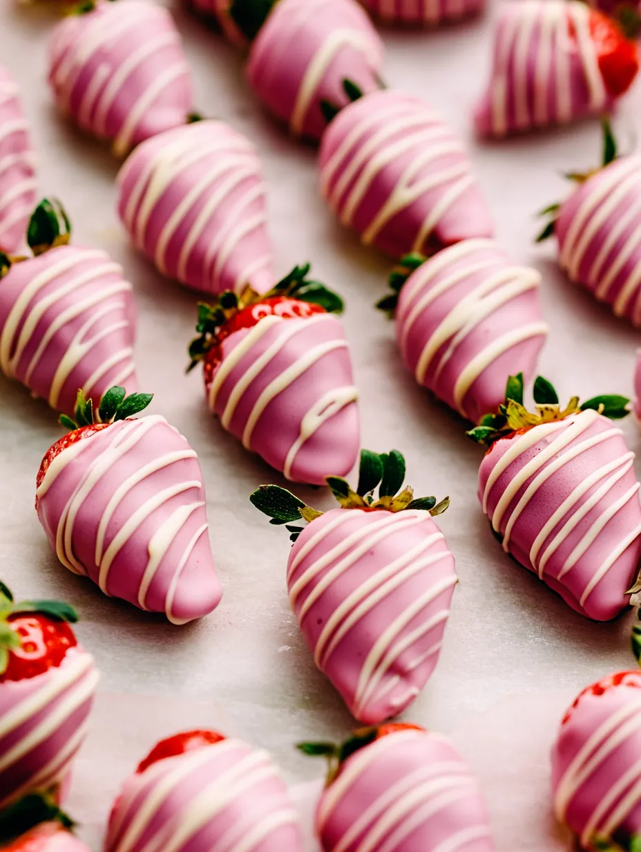 Pink Chocolate Covered Strawberries Delight