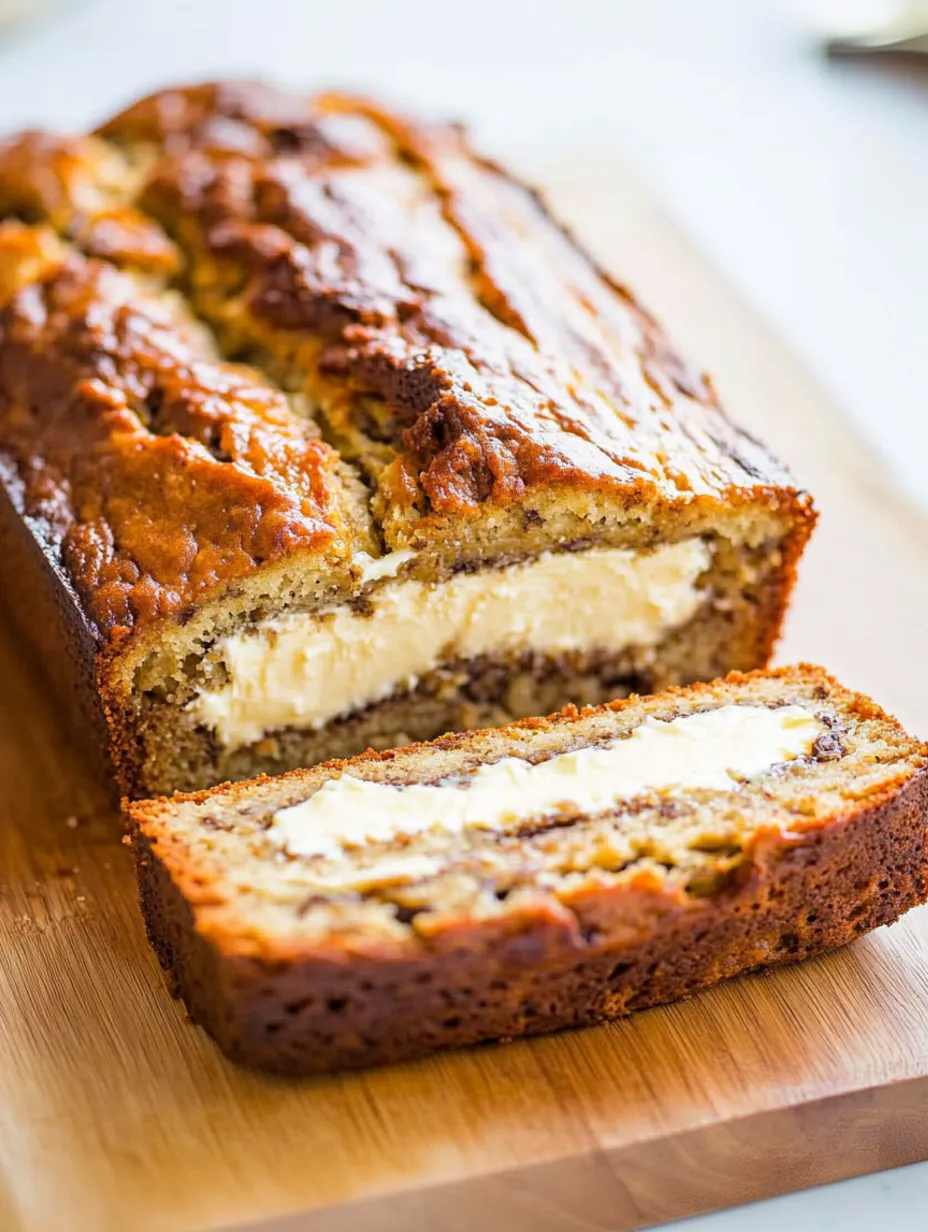Cheesecake-Center Banana Bread