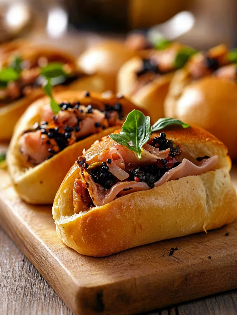 Mini Italian Sandwiches with Homemade Brioche Rolls