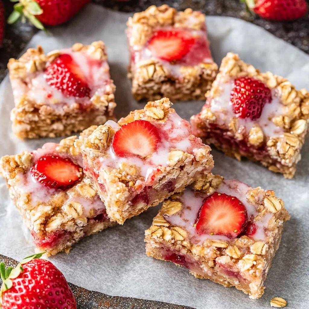 Soft Strawberry Oat Bars
