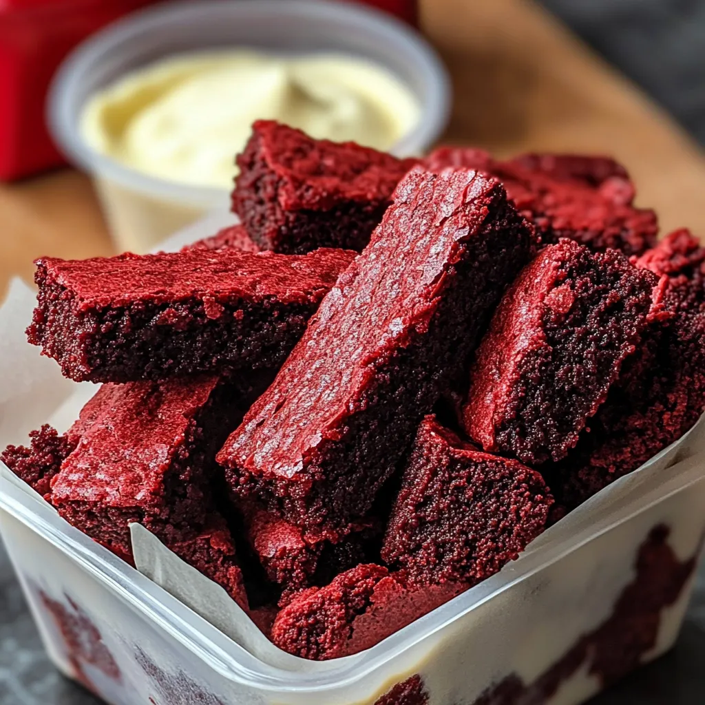 Velvet Brownie Dipping Treat with Cheesecake Dip
