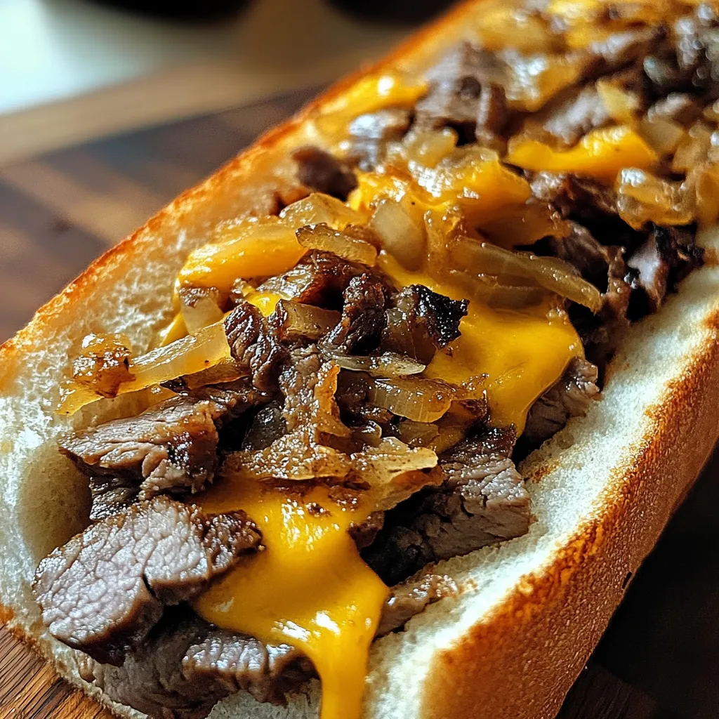 Delicious Philly Cheesesteak Garlic Bread