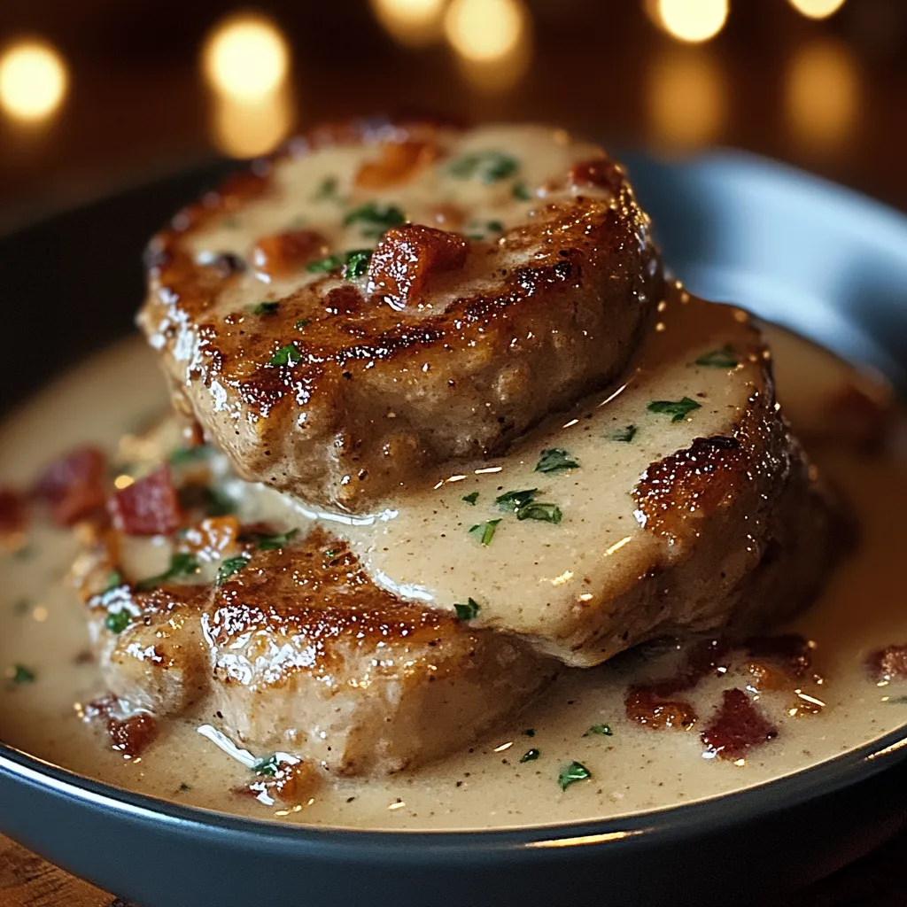 Country Fried Pork Chops and Bacon Gravy Meal