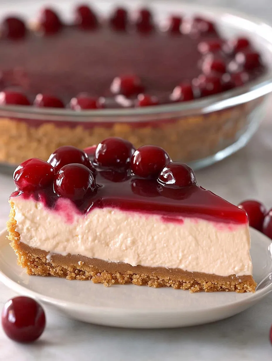 Easy No-Bake Cherry Cheesecake