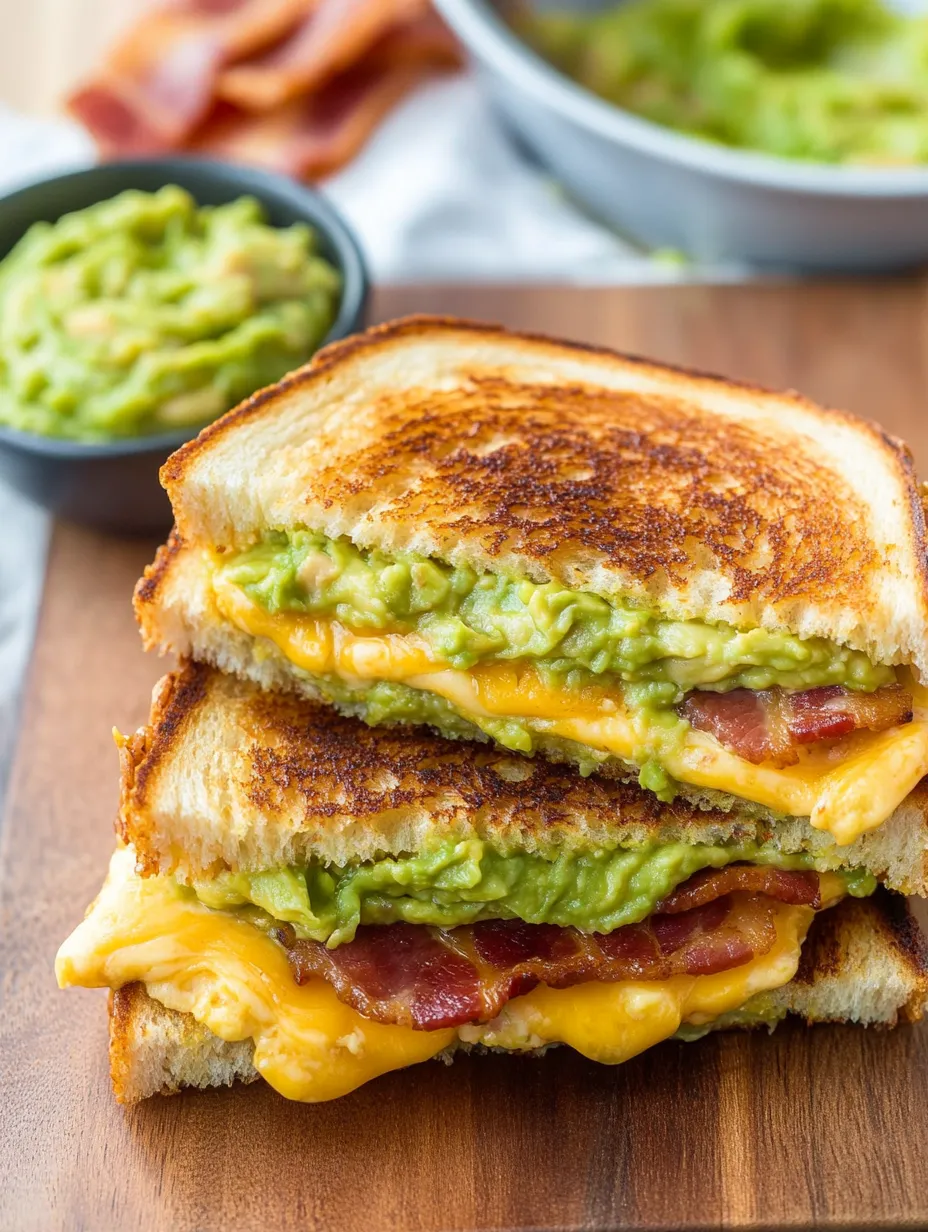 Bacon Guacamole Grilled Cheese Homemade
