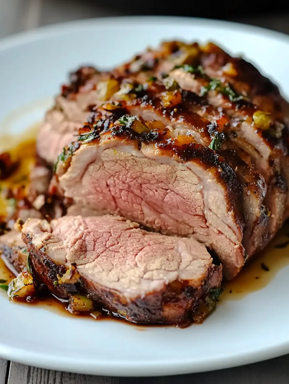 Herb-Crusted Mustard Lamb finished with thick gravy