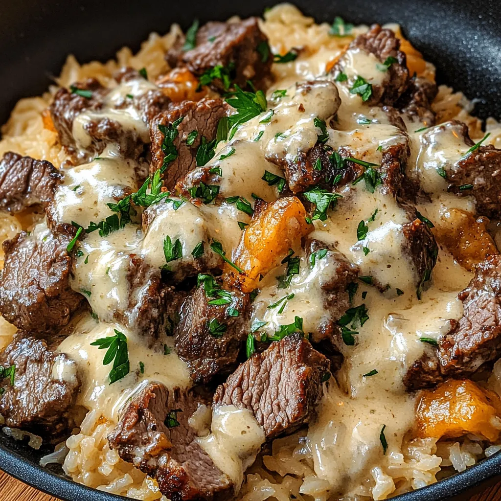 Cheesy Steak & Rice