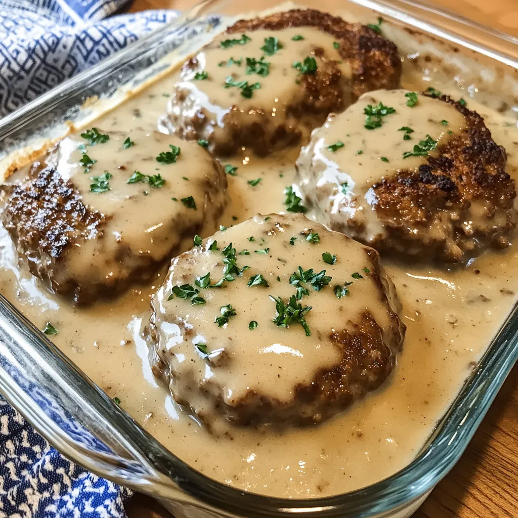 Amish Hamburger Steak Bake Dinner
