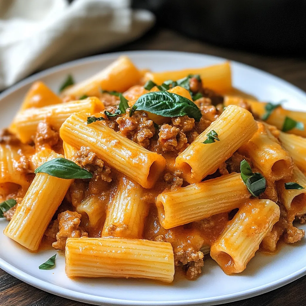 Creamy Sausage Rigatoni