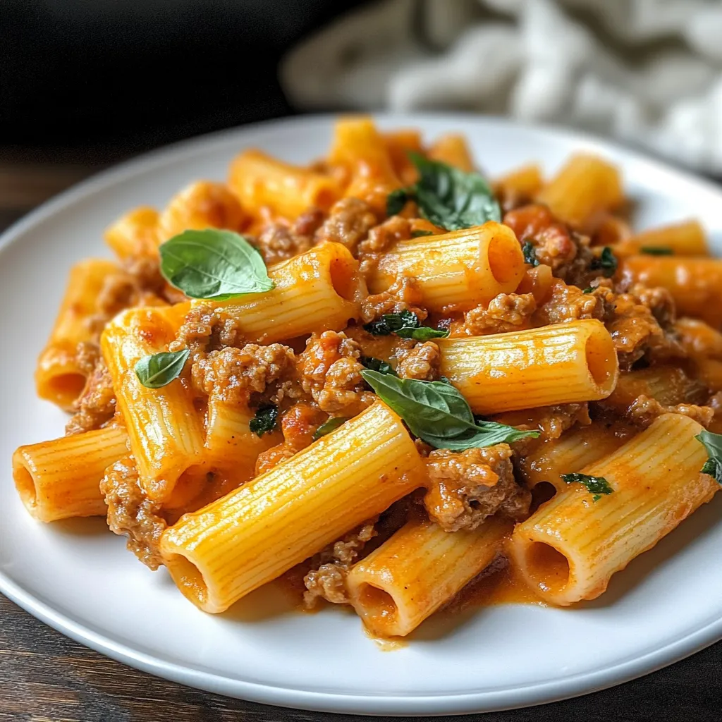 Creamy Sausage Rigatoni Recipe