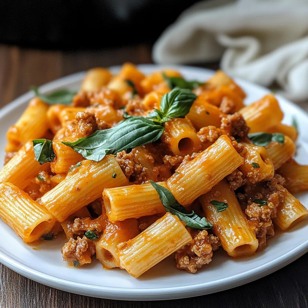 Easy Creamy Sausage Rigatoni