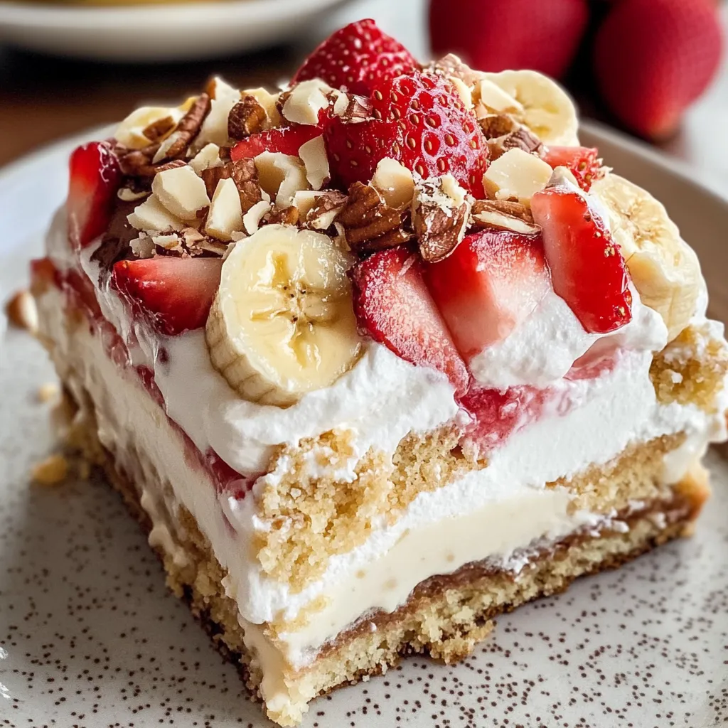 Delicious Banana Split Cake