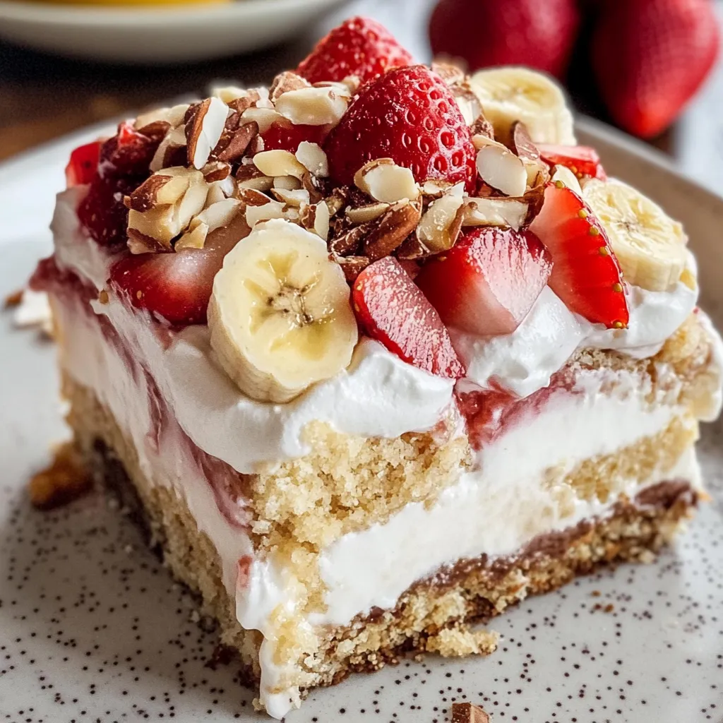 Easy Banana Split Dump Cake Recipe