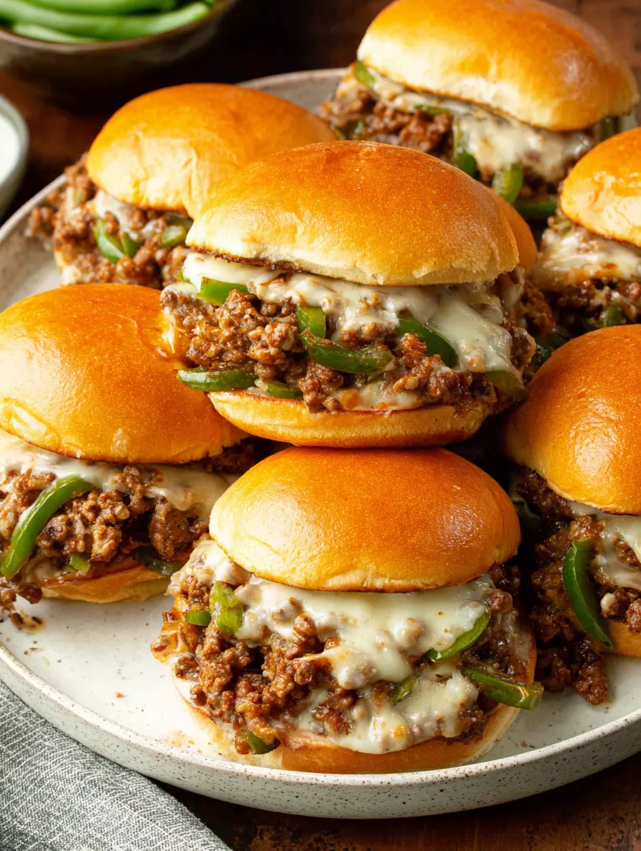 A plate of sloppy joes on a table.