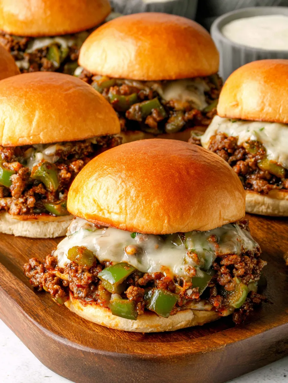 A plate of sloppy joes on a wooden table.