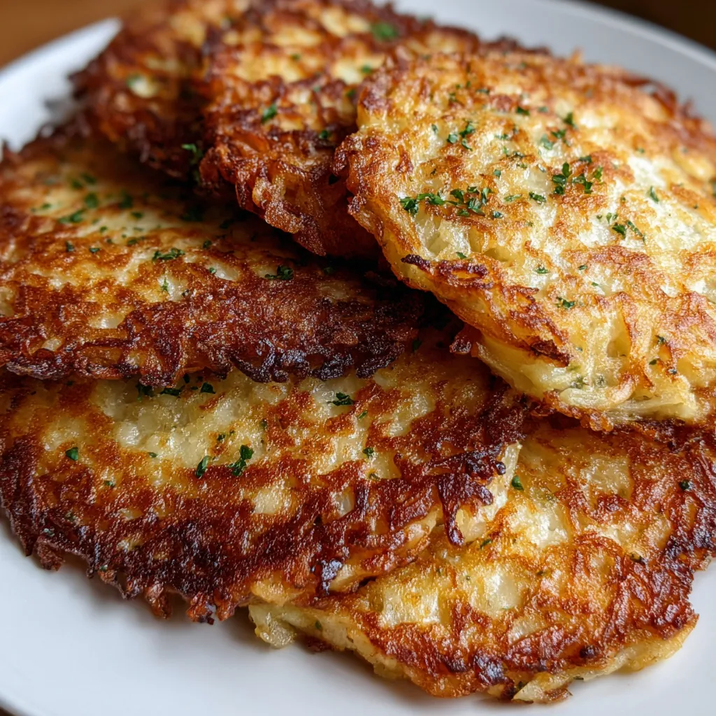 A plate of German potato pancakes.
