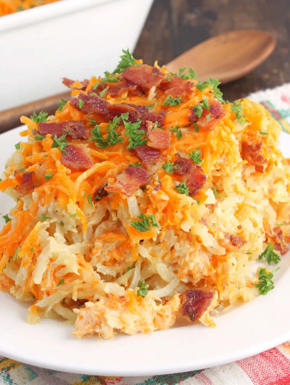 A plate of Crack Chicken Casserole.
