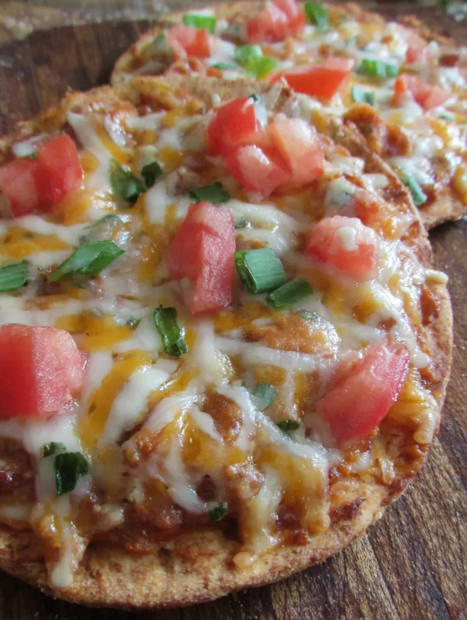 A slice of Taco Bell Mexican pizza with tomatoes and cheese.