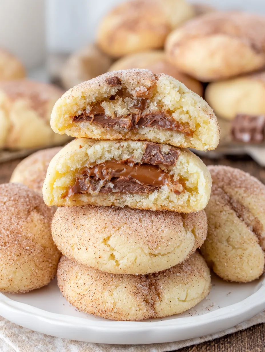 Rollo cookies stacked on a plate.
