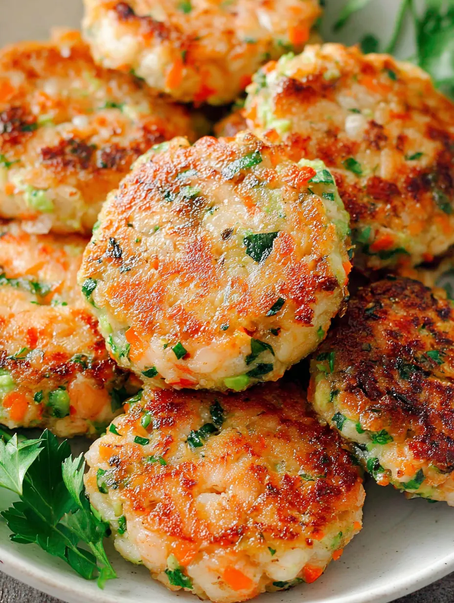 Shrimp burgers with cilantro and guacamole.