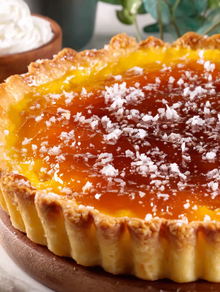 A slice of salted honey pie.