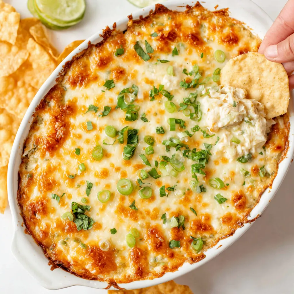 A bowl of crab rangoon dip with a spoon in it.