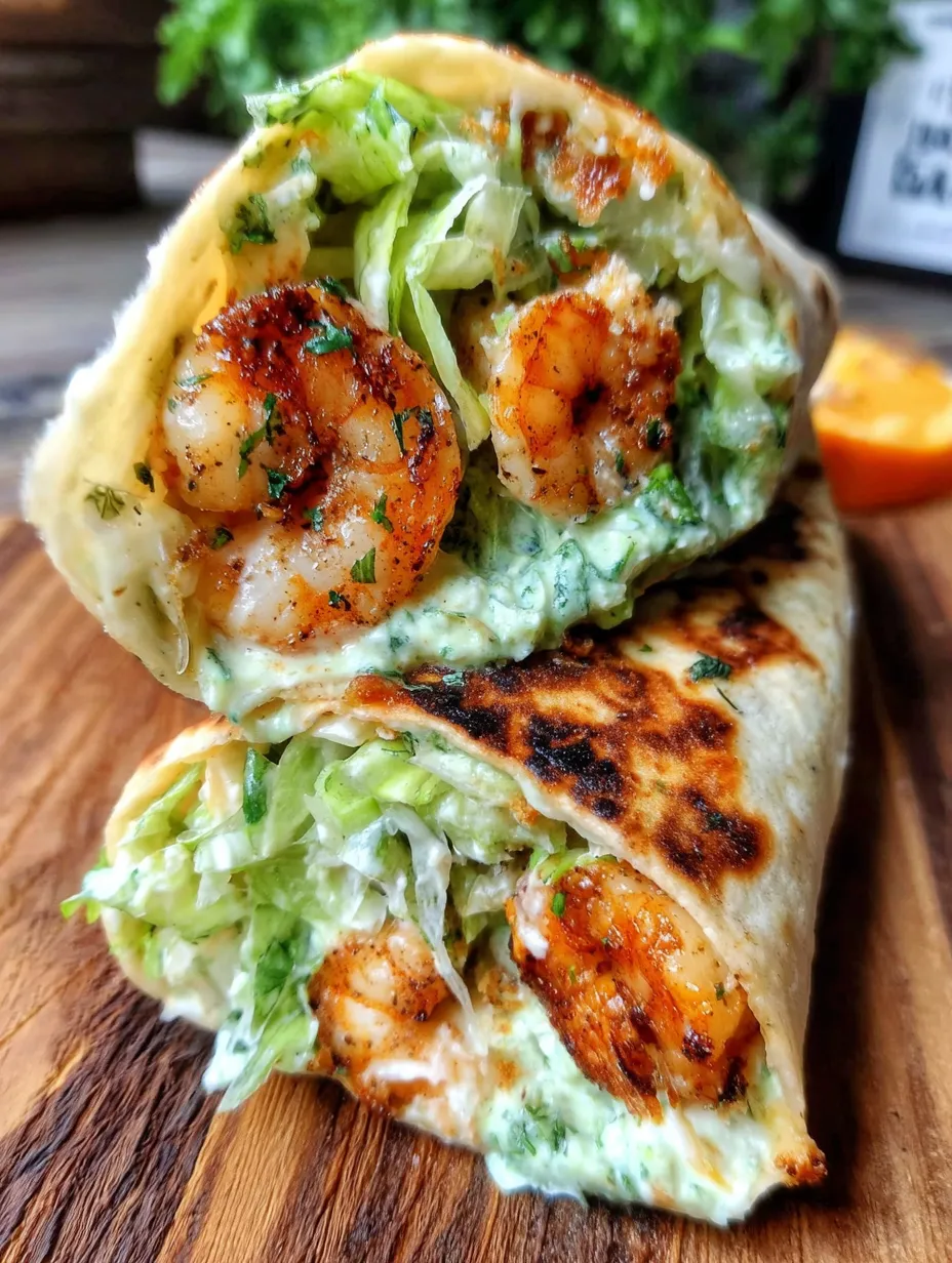 Grilled Shrimp Caesar Wraps.