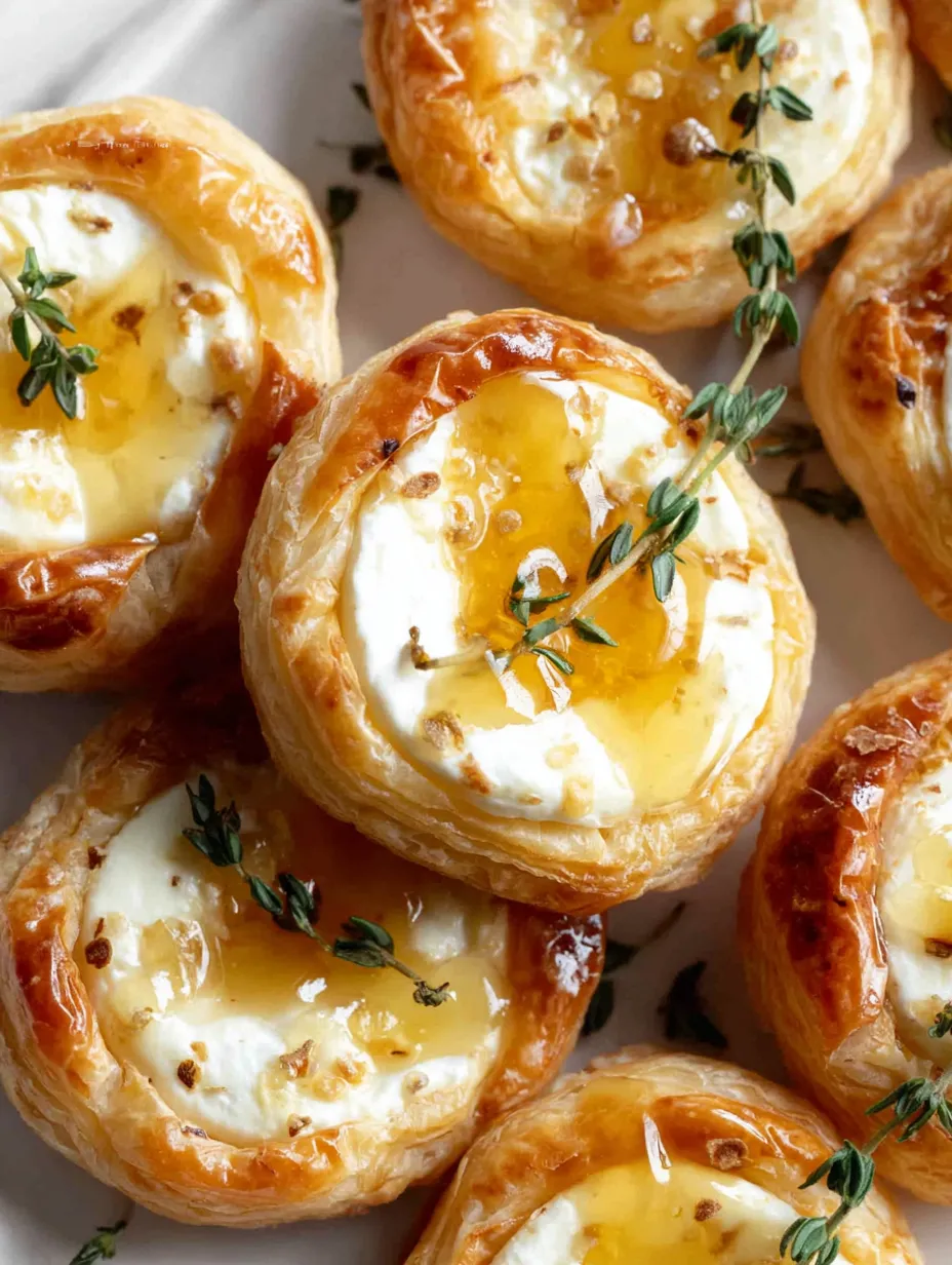 Goat cheese and honey bites.