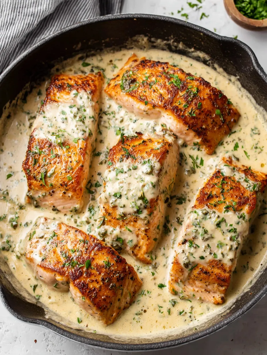 Salmon with Boursin sauce.