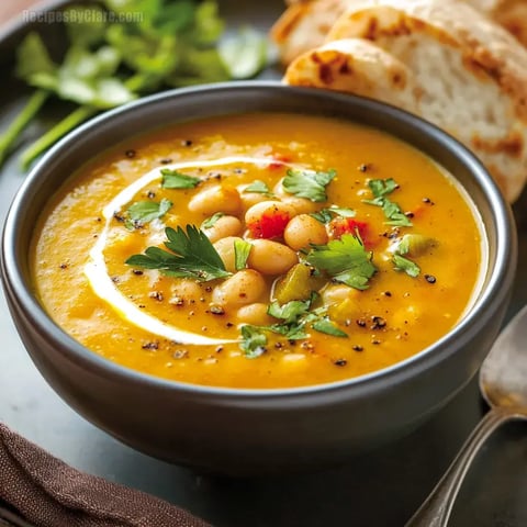 Baked Kabocha Butter Bean Soup